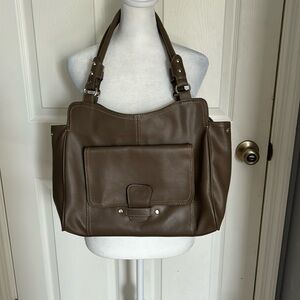 Emilie M. Simulated leather like new shoulder bag